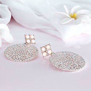 Silver Filigree Vintage Earrings, Large Costume Jewelry Earrings